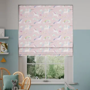 Kids Room Blinds Unicorn Roman Blind