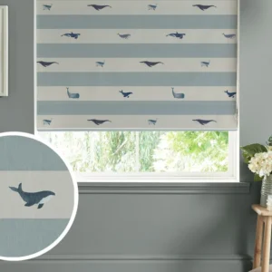 Kids Room Blinds Whale Roman Blind