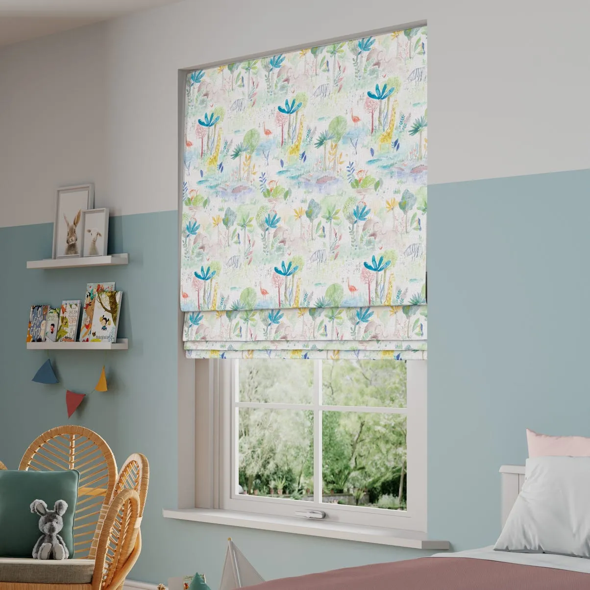 Kids Room Blinds Zoo Roman Blind