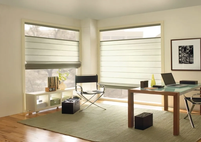 roman blinds for Home office window
