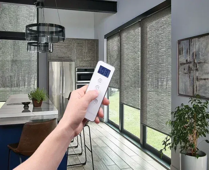 Remote control roller blinds in Dubai Villa