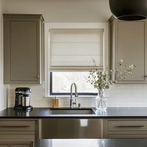 Kitchen window blinds installation project