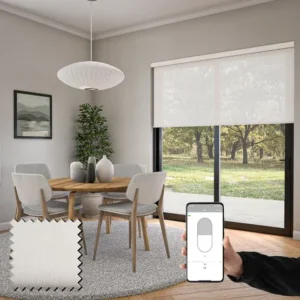 White Voile Motorized Blinds